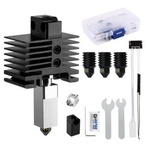 P1 Hardened Steel Hotend Kit for Bamboo Lab P1P,P1S 3D Printer, Heating Block Replacement,High Speed,High Temperature Extruder Hot End, with 0.2,0.4,0.6,0.8mm Nozzle,Thermistor,Ceramic Heater