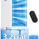 4-IN-1 Windowless Air Conditioner w/3.2-Gal Tank for 24H Cooling, 4 Wind Speeds & 4 Modes, LED Touch Screen, Waterless Alert System & 12H Timer, Remote, Portable Air Conditioners for Bedroom