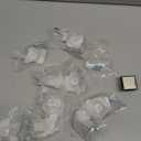 Amerdeco 10 Pack Brushed Satin Nickel Square Kitchen Cabinet Knobs Cabinet Hardware Single Hole Cabinet Pulls Gold Drawer Knobs and Pulls for Bathroom Cabinets ZH0019