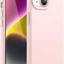 JETech Silicone Case for iPhone 14 6.1-Inch, Silky-Soft Touch Full-Body Protective Phone Case, Shockproof Cover with Microfiber Lining (Pink)