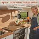 Gas Stove Top Cover: Wooden 30 * 22 inches Noodle Board Stovetop Covers with Handles, Wood Cutting Board for Kitchen Gas Stove and Electric Stove