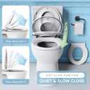 YASFEL Toddler Toilet Seat Built in, Potty Training Toilet Seat for Toddlers, Kids & Adults White Plastic Toilet Seats Standard Round Slow Close with Magnets(White, 16.5)