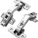 Chibery 2 Pack 1 Pairs 135° Lazy Susan Hinge, Full Overlay Concealed for Corner Kitchen Cabinet Replacement Hardware, Cupboard Folded, Folden Door