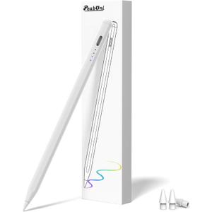 Stylus Pen for iPad 2018-2024 Released Model 15 Mins Fast Charge Pencil 2nd Generation Compatible with iPad Pro 11"/12.9"/M4, Air 3/4/5/M2,Mini 7(A17 Pro)/6/5 Gen, iPad 10/9/8/7/6 White