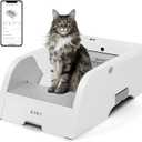 S6 Self Cleaning Litter Box, Upgraded Automatic Cat Litter Box Self Cleaning That Can Use Clumping Cat Litter, Open Design with Cats Taking to It Immediately, Anti Pinch and Odorless(Light Gray)