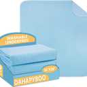DAHAPYBOO Washable Underpads, 34x36 2 Pack Incontinence Bed Pads,Heavy Absorbency Reusable Bed Pads for Elderly,Kids,Adults and Pets,Bed Pads Washable Waterproof Quick Drying for Bed, Sofa, Floor