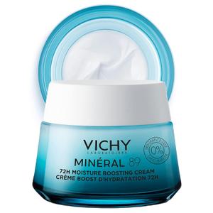 Vichy Mineral 89 Fragrance Free Cream, Moisture Boosting Cream with Hyaluronic Acid, Daily Face Moisturizer, Dry & Sensitive Skin & Mattifying for Oily Skin (1.69 Ounce (Pack of 1))