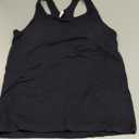 MathCat Seamless Workout Tank Top for Women with Built in Bra, Padded Racerback Ribbed Athletic Yoga Camisole (Large, Black)