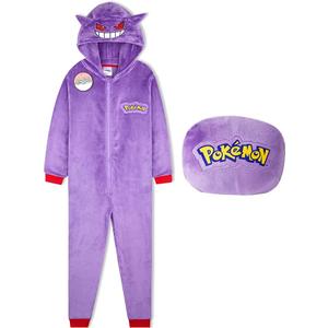 Pokemon One-Piece Pajamas for Boys, Teens, Fleece Jumpsuit, Pikachu Loungewear PJs, Gifts for Boys 7-8Y