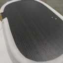 Funecy Oval Coffee Table Low Table with 4 Solid Wood Sturdy Legs, Floor Table Desk for Sitting on The Floor, Storage and Living Room Furniture (Black)