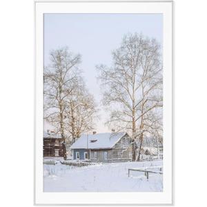 Marsmiles 27x40 Metal Picture Frame, Display 24x36 Pictures with Mat or 27x40 without Mat, Aluminum Photo Frame Covered by Real Glass for Wall Display Home Office Gallery, Silver, 1 Pack