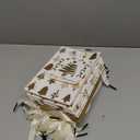 JOYIN 12 PCS Christmas Foil Gold Gift Bags with Tissue Papers and Name Card Tags, Assorted White Winter Prints for Xmas Presents Wrapping Stocking Stuffers Thanksgiving New Year(4" x 6" x 2")