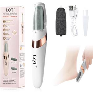 LQT Electric Foot File  Rechargeable Callus Remover for Hard, Cracked Skin  At-Home Pedicure Kit for Smooth Feet (Men & Women) (White)