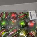 12 Pcs Christmas Tree Ornaments,2.4 Inch Christmas Ball Ornaments for Tree,Red Green Glittering Hanging Bulbs Pendants for Xmas Decorations