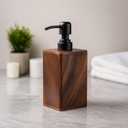 200ml Solid Wood Soap Dispenser for Bathroom,Kitchen Wooden Refillable Hand Soap Pump, Lotion Dispenser, Bathroom Accessories, Wood Lotion Container (7oz/200ml)