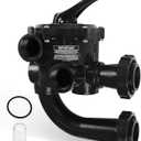 SP0710XR50 Backwash Valve Coupling Compatible with Hayward Pro-Series Vari-Flo Vertical Grid DE Filters, 6-Position Reverse Multiport Valve Coupling with 1-1/2-inch NPT Ports