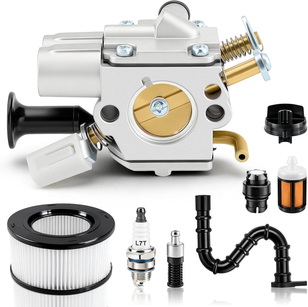 C1Q-S252 Carburetor Fits for Stihl MS291 MS261 MS271C MS291C Chainsaw, with Air Filter Turn Up Kits, Replace Part# 1143 120 0616, C1Q-S246