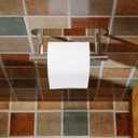 RUACQ Toilet Paper Holder, Self-Adhesive or Wall Mount, SUS304 Stainless Steel Rustproof Stick on Toilet Paper Roll Holder, No Drilling Bathroom Tissue Holder, Modern Pivoting Design (Chrome)
