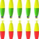 Weighted Bobbers for Fishing Floats EVA Foam Snap-on Fishing Bobbers for Crappie Bluegill Panfish Trout Catfish Bass 10 Packs, 2 inch