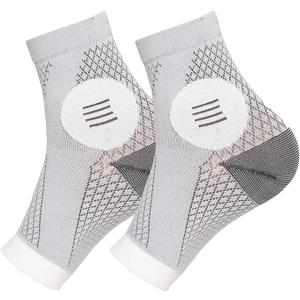   Generic Neuropathy Socks - Peripheral Neuritis Compression Diabetic Toeless Foot Sleeves for Nerve Damage Pain in Feet, Ankle Gout, Plantar Fasciitis Relief Brace for Men and Women Compression Socks Black And White, XL