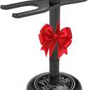 Viking Revolution Black Safety Razor Stand - Razor Holder and Shaving Brush Stand to Prolong the Life of Your Razor - Weighted Bottom for Extra Stability