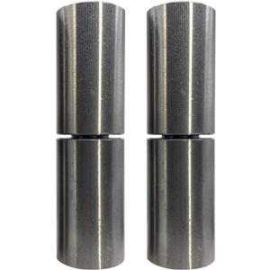 4.75' Inch Weldable Barrel Hinges Heavy Duty Gate Hinges Weld On Hinges Carbon Steel Polished Finish (2 Pack, Raw Polished Metal)