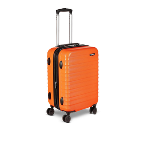 Amazon Basics 21" Hardside Carry-On Luggage, Hardshell Suitcase With Wheels, Expandable For Up to 25% More Space, With Scratch-Resistant Surface, Four Multi-directional Wheels, Orange