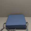 Toddler Booster Seat Dining Table Kitchen Chair, Waterproof Anti-Scratch PU Cushion, Non-Slip Bottom, Adjustable Buckle Straps, Easy Clean Portable Seat Cushion (Blue)