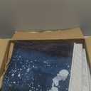 Ciicool Modern Abstract Rug for Living Room, 5'x7' Machine Washable Area Rug Non-Slip Rug, Low-Pile Contemporary Indoor Dining Floor Carpet for Bedroom Office Under Table Home Decor Navy Grey