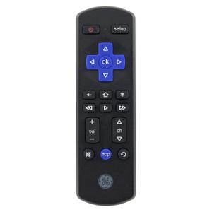 GE Roku TV Replacement Remote, Black
