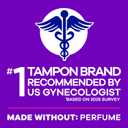 Tampax Radiant Tampons for Women, with LeakGuard Braid, Super Absorbency, Unscented, 84 Count (3 Packs of 28)