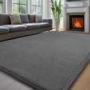 Sour Lemon 5x7 Area Rugs for Living Room, Soft Large Area Rug Fluffy Rugs for BedroomMachine Washable Area Rug Non Slip Carpet Rug for Living Room Playroom Kids Room Home Decor (Dark Grey)
