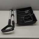 Snow Shovel for Driveway, Snow Removal Shovel with Ergonomic D-Grip Handle, 48-inch Long Lightweight Shoveling Tool, Large Capacity Shovel for Garden, Car Garage, Home Sidewalk and Camping, Black