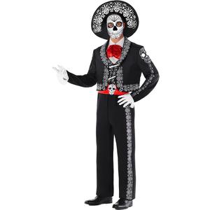 Morph Day Of The Dead Costume For Men, Mariachi Costume Men, Dia De Los Muertos Costumes For Adults, Halloween Costumes Adult. XXX Large