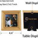 Gold Vintage Picture Frames 3x3 Mini Square Antique Pictures Frames with Beaded Border Ornate Picture Frames for Tabletop and Wall Mount Decorative Gallery Wall Art