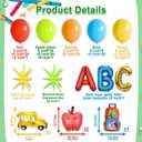 154pcs Back to School Balloon Arch Kit,Back to School Balloons with apple balloons for first day of school decorations,welcome back to school party,back to school decorations