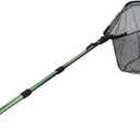 RESTCLOUD Fishing Landing Net with Telescoping Pole Handle, Fishing net Freshwater for Kids Men Women, Extend to 61 Inches, Full Extended