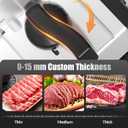 OSTBA Meat Slicer, Two 7.5” Stainless Steel Blades, 200W DC Motor
