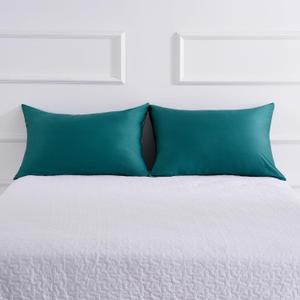 Cotton Pillow Protectors/Cover King Size with Zipper 2 Pack Teal Blue Pillow Cases Cooling & Breathable Bed Pillow Protectors Set of 2 Pillow Cases Cover (20" x 40")
