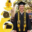 Graduation Leis Class of 2026, 69Pcs Graduation Ribbon Leis Making Kits with Photo Frame Honor Cord Letters Numbers, DIY Braided Necklace Decorations Graduate Congrats Gifts Party Supplies
