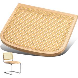 Yerliker 1 Pack Cane Chair Replacement, Natural Chair Replacement Cane Seat for Home Office, Ash Wood and Rattan (Yellow)