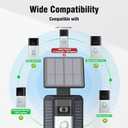 QIBOX Solar Charger Compatible with Ring Video Doorbell 4/3/3 Plus/Battery Doorbell Plus, Waterproof Continuously Solar Panel, Adjustable Panel