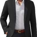 PJ PAUL JONES Men's Casual Blazer One Button Lightweight Sport Coats Solid Notched Lapel Suit Jackets, Size M