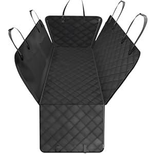 Dog Car Seat Cover for Back Seat, 100% Waterproof Scratch Proof Nonslip Seat Cover, 600D Heavy Duty Scratch Soft Dog Hammock for Car for Cars Trucks and SUVs