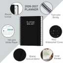 2026-2027 Planner - 8.5" x 11" Weekly Monthly Planner from July 2026 to June 2027 with 12 Monthly Tabs, Inner Pocket, Elastic Closure, Black