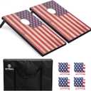 Cornhole Set 4x2 and 3X2 Regulation Size Corn Holes Sets with Carrying Bags & 8 Bean Bags Cornhole Boards Bean Toss Games for Adults Family Outdoor Beach Lawn Outside Backyard Games