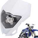 AnXin Dirt Bike LED Headlight,Motorcycle Headlights Kit Universal for TTR230 WR450F YZ250F YZ450F WR250R Most Dirt Pit Bike Supermoto Enduro Motocross White