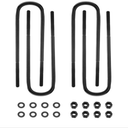 4pcs Semi-Round Bend Front U-Bolts Compatible with Ford F250 F350 Super Duty 4WD 1999-2004 12.5" Long x 3" Wide x 9/16" Threads with Hardware