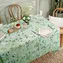 Spring Summer Tablecloth Waterproof Fabric Oblong Table Cloth, Holiday Decoration Perfect for Kitchen Dining,Restaurant,Outdoor Table Cover 60"x 120" Oblong/Rectangle