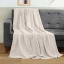Utopia Bedding Khaki 100% Cotton Waffle Blanket 300 GSM [Throw - 60x50 Inch] Soft Lightweight Breathable Bed Blanket for All Season